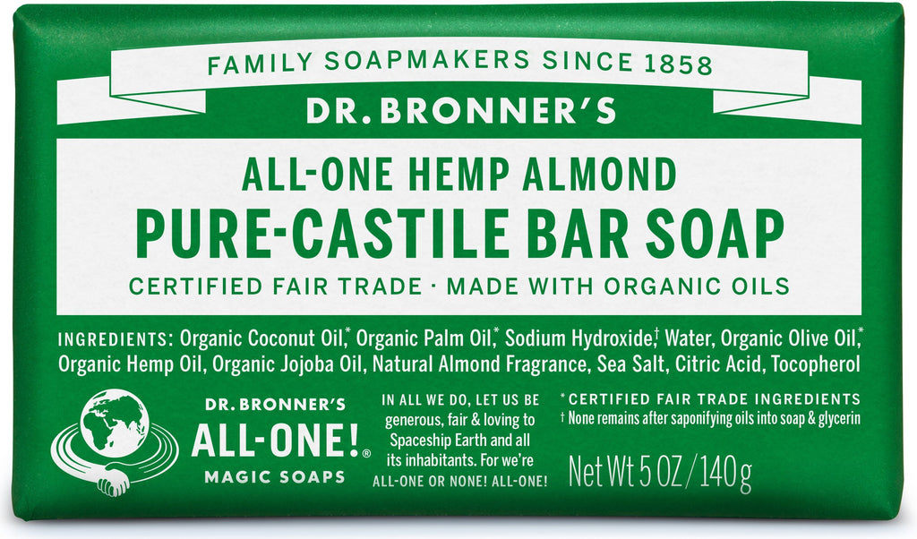 All-One Hemp Pure-Castile Bar Soap - Made with Organic Oils